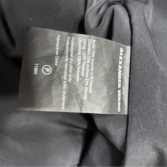 Alexander Wang Womens Twisted Front Drop Waist‎ Muscle Tee Dress Black Size 4 - Picture 7 of 7